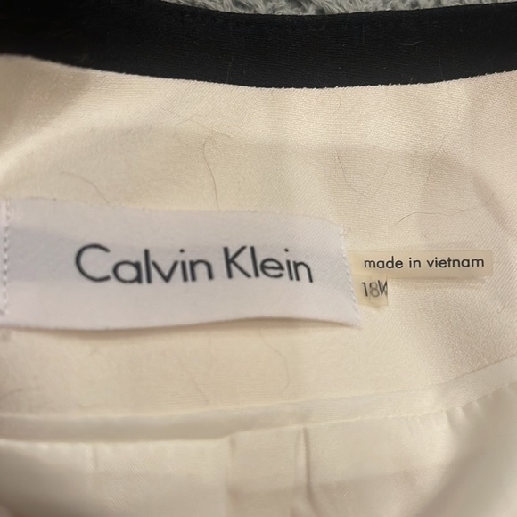 Retro Chic SHARP Calvin Klein Blazer TOP with Dual Zipper GOLD Hardware 18W EUC - Picture 10 of 13